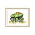Picture of Green Dump Truck  _GroupedProduct_Rectangle_Landscape_Mini_ _GroupedProduct_Rectangle_Landscape_Framed_Matted_