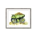 Picture of Green Dump Truck  _GroupedProduct_Rectangle_Landscape_Mini_ _GroupedProduct_Rectangle_Landscape_Framed_Matted_
