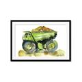 Picture of Green Dump Truck  _GroupedProduct_Rectangle_Landscape_Mini_ _GroupedProduct_Rectangle_Landscape_Framed_Matted_