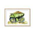Picture of Green Dump Truck  _GroupedProduct_Rectangle_Landscape_Mini_ _GroupedProduct_Rectangle_Landscape_Framed_Matted_