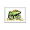 Picture of Green Dump Truck  _GroupedProduct_Rectangle_Landscape_Mini_ _GroupedProduct_Rectangle_Landscape_Framed_Matted_