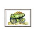 Picture of Green Dump Truck  _GroupedProduct_Rectangle_Landscape_Mini_ _GroupedProduct_Rectangle_Landscape_Framed_Matted_