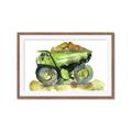 Picture of Green Dump Truck  _GroupedProduct_Rectangle_Landscape_Mini_ _GroupedProduct_Rectangle_Landscape_Framed_Matted_