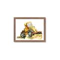 Picture of Yellow Dozer _GroupedProduct_Rectangle_Landscape_Mini_ _GroupedProduct_Rectangle_Landscape_Framed_Matted_