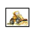 Picture of Yellow Dozer _GroupedProduct_Rectangle_Landscape_Mini_ _GroupedProduct_Rectangle_Landscape_Framed_Matted_