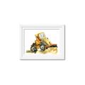 Picture of Yellow Dozer _GroupedProduct_Rectangle_Landscape_Mini_ _GroupedProduct_Rectangle_Landscape_Framed_Matted_