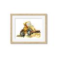 Picture of Yellow Dozer _GroupedProduct_Rectangle_Landscape_Mini_ _GroupedProduct_Rectangle_Landscape_Framed_Matted_