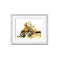 Picture of Yellow Dozer _GroupedProduct_Rectangle_Landscape_Mini_ _GroupedProduct_Rectangle_Landscape_Framed_Matted_