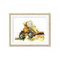 Picture of Yellow Dozer _GroupedProduct_Rectangle_Landscape_Mini_ _GroupedProduct_Rectangle_Landscape_Framed_Matted_