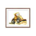 Picture of Yellow Dozer _GroupedProduct_Rectangle_Landscape_Mini_ _GroupedProduct_Rectangle_Landscape_Framed_Matted_