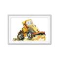 Picture of Yellow Dozer _GroupedProduct_Rectangle_Landscape_Mini_ _GroupedProduct_Rectangle_Landscape_Framed_Matted_