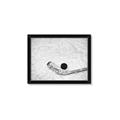Picture of Ice Hockey stick and puck _GroupedProduct_Rectangle_Landscape_Mini_ _GroupedProduct_Rectangle_Landscape_Framed_Matted_