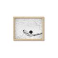 Picture of Ice Hockey stick and puck _GroupedProduct_Rectangle_Landscape_Mini_ _GroupedProduct_Rectangle_Landscape_Framed_Matted_