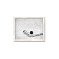 Picture of Ice Hockey stick and puck _GroupedProduct_Rectangle_Landscape_Mini_ _GroupedProduct_Rectangle_Landscape_Framed_Matted_