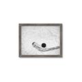 Picture of Ice Hockey stick and puck _GroupedProduct_Rectangle_Landscape_Mini_ _GroupedProduct_Rectangle_Landscape_Framed_Matted_