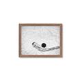 Picture of Ice Hockey stick and puck _GroupedProduct_Rectangle_Landscape_Mini_ _GroupedProduct_Rectangle_Landscape_Framed_Matted_