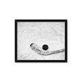 Picture of Ice Hockey stick and puck _GroupedProduct_Rectangle_Landscape_Mini_ _GroupedProduct_Rectangle_Landscape_Framed_Matted_