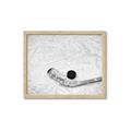Picture of Ice Hockey stick and puck _GroupedProduct_Rectangle_Landscape_Mini_ _GroupedProduct_Rectangle_Landscape_Framed_Matted_