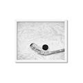 Picture of Ice Hockey stick and puck _GroupedProduct_Rectangle_Landscape_Mini_ _GroupedProduct_Rectangle_Landscape_Framed_Matted_