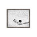 Picture of Ice Hockey stick and puck _GroupedProduct_Rectangle_Landscape_Mini_ _GroupedProduct_Rectangle_Landscape_Framed_Matted_
