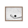 Picture of Ice Hockey stick and puck _GroupedProduct_Rectangle_Landscape_Mini_ _GroupedProduct_Rectangle_Landscape_Framed_Matted_