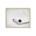 Picture of Ice Hockey stick and puck _GroupedProduct_Rectangle_Landscape_Mini_ _GroupedProduct_Rectangle_Landscape_Framed_Matted_