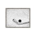Picture of Ice Hockey stick and puck _GroupedProduct_Rectangle_Landscape_Mini_ _GroupedProduct_Rectangle_Landscape_Framed_Matted_