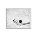 Picture of Ice Hockey stick and puck _GroupedProduct_Rectangle_Landscape_Mini_ _GroupedProduct_Rectangle_Landscape_Framed_Matted_