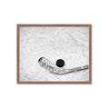 Picture of Ice Hockey stick and puck _GroupedProduct_Rectangle_Landscape_Mini_ _GroupedProduct_Rectangle_Landscape_Framed_Matted_