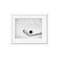 Picture of Ice Hockey stick and puck _GroupedProduct_Rectangle_Landscape_Mini_ _GroupedProduct_Rectangle_Landscape_Framed_Matted_