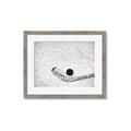 Picture of Ice Hockey stick and puck _GroupedProduct_Rectangle_Landscape_Mini_ _GroupedProduct_Rectangle_Landscape_Framed_Matted_