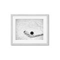 Picture of Ice Hockey stick and puck _GroupedProduct_Rectangle_Landscape_Mini_ _GroupedProduct_Rectangle_Landscape_Framed_Matted_