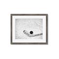 Picture of Ice Hockey stick and puck _GroupedProduct_Rectangle_Landscape_Mini_ _GroupedProduct_Rectangle_Landscape_Framed_Matted_