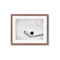 Picture of Ice Hockey stick and puck _GroupedProduct_Rectangle_Landscape_Mini_ _GroupedProduct_Rectangle_Landscape_Framed_Matted_