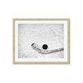 Picture of Ice Hockey stick and puck _GroupedProduct_Rectangle_Landscape_Mini_ _GroupedProduct_Rectangle_Landscape_Framed_Matted_