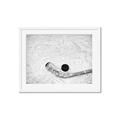 Picture of Ice Hockey stick and puck _GroupedProduct_Rectangle_Landscape_Mini_ _GroupedProduct_Rectangle_Landscape_Framed_Matted_