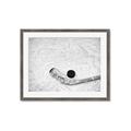 Picture of Ice Hockey stick and puck _GroupedProduct_Rectangle_Landscape_Mini_ _GroupedProduct_Rectangle_Landscape_Framed_Matted_