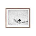 Picture of Ice Hockey stick and puck _GroupedProduct_Rectangle_Landscape_Mini_ _GroupedProduct_Rectangle_Landscape_Framed_Matted_