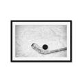 Picture of Ice Hockey stick and puck _GroupedProduct_Rectangle_Landscape_Mini_ _GroupedProduct_Rectangle_Landscape_Framed_Matted_