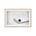Picture of Ice Hockey stick and puck _GroupedProduct_Rectangle_Landscape_Mini_ _GroupedProduct_Rectangle_Landscape_Framed_Matted_