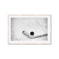 Picture of Ice Hockey stick and puck _GroupedProduct_Rectangle_Landscape_Mini_ _GroupedProduct_Rectangle_Landscape_Framed_Matted_