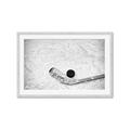 Picture of Ice Hockey stick and puck _GroupedProduct_Rectangle_Landscape_Mini_ _GroupedProduct_Rectangle_Landscape_Framed_Matted_