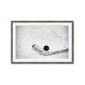 Picture of Ice Hockey stick and puck _GroupedProduct_Rectangle_Landscape_Mini_ _GroupedProduct_Rectangle_Landscape_Framed_Matted_