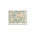Picture of Animal Map _GroupedProduct_Rectangle_Landscape_Framed_Matted_