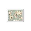 Picture of Animal Map _GroupedProduct_Rectangle_Landscape_Framed_Matted_