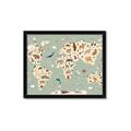 Picture of Animal Map _GroupedProduct_Rectangle_Landscape_Framed_Matted_