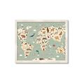 Picture of Animal Map _GroupedProduct_Rectangle_Landscape_Framed_Matted_