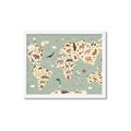 Picture of Animal Map _GroupedProduct_Rectangle_Landscape_Framed_Matted_