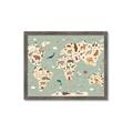 Picture of Animal Map _GroupedProduct_Rectangle_Landscape_Framed_Matted_