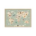 Picture of Animal Map _GroupedProduct_Rectangle_Landscape_Framed_Matted_